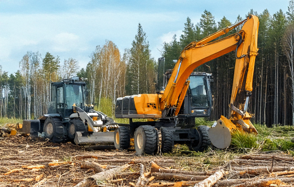 メガソーラーの発電所を造る為の山の開発
